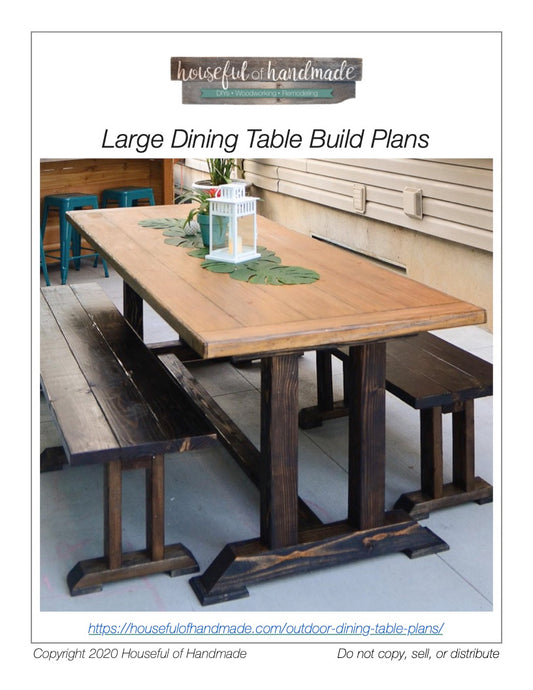 Build Large Table Dining Room Furniture Build Plans – Houseful of Handmade