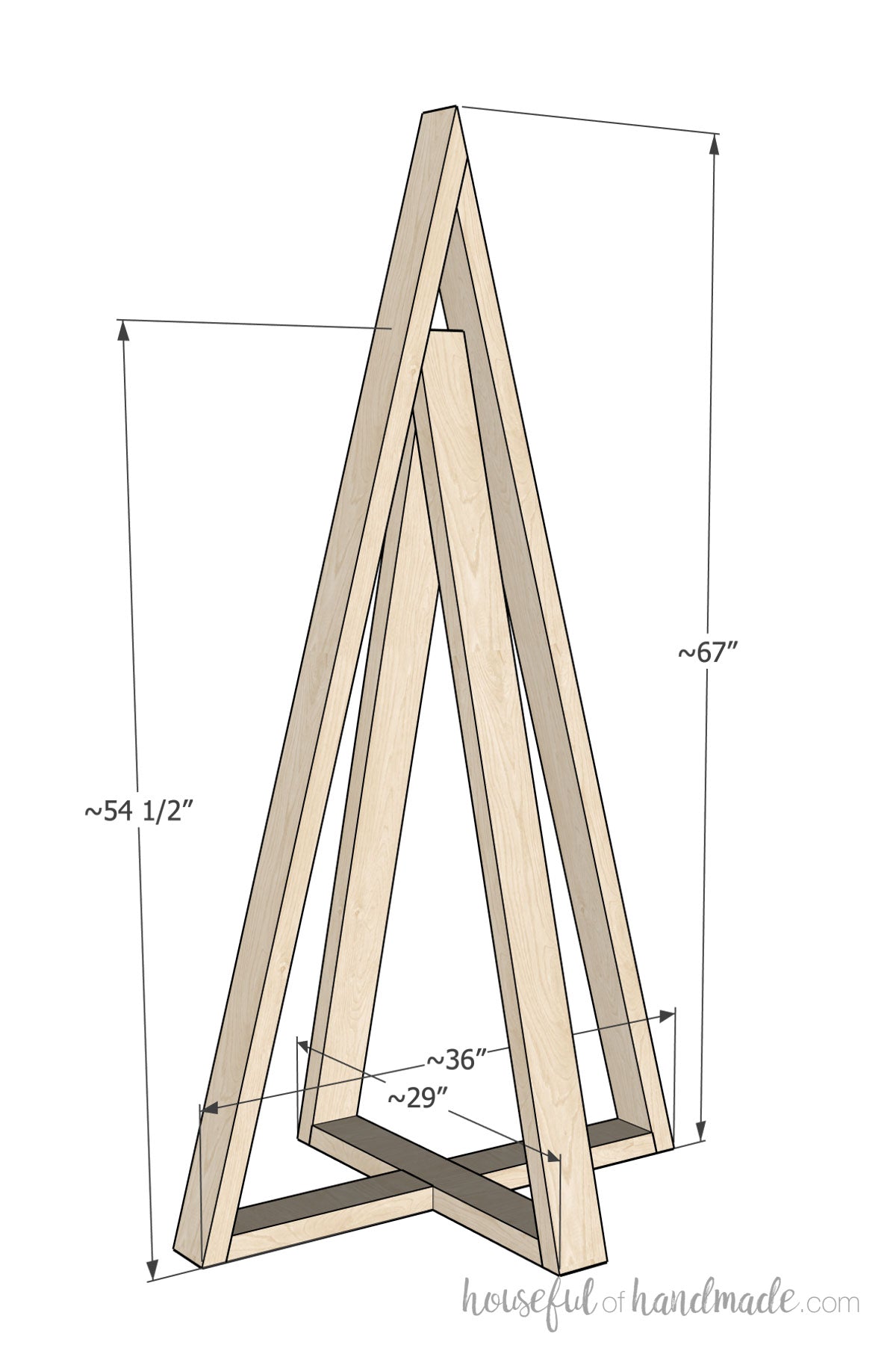 large wooden christmas tree build plans – houseful of handmade