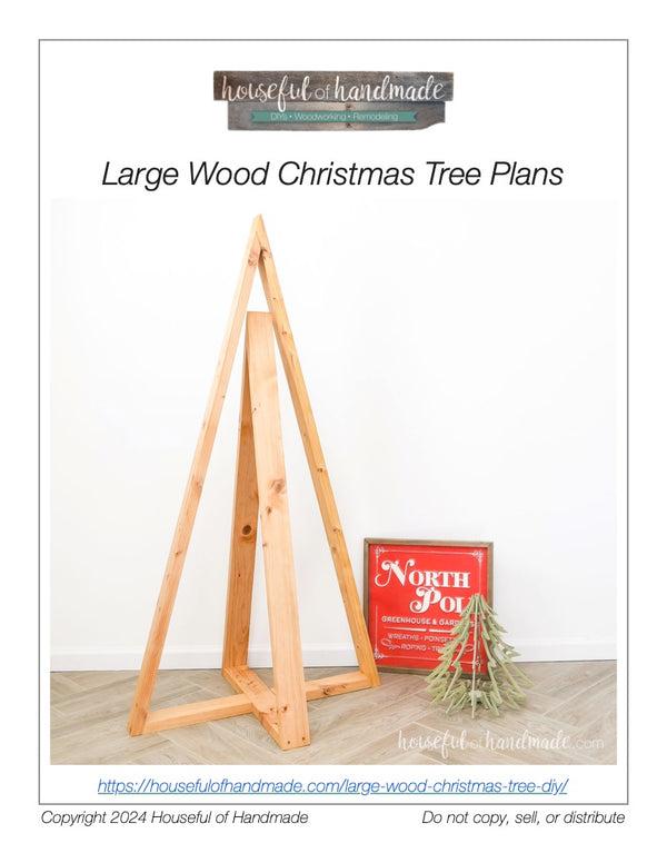 Large Wooden Christmas Tree Build Plans – Houseful of Handmade