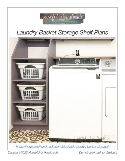Laundry Basket Shelf Build Plans