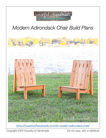 Modern Adirondack Chair Woodworking Plans