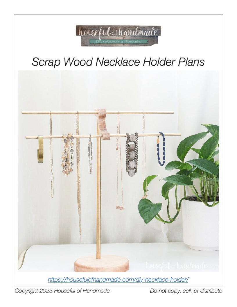 Scrap Wood Necklace Holder Build Plans