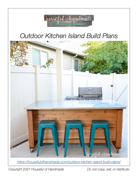 Outdoor Kitchen Island Build Plans