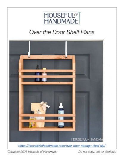 Over the Door Shelf Woodworking Plans