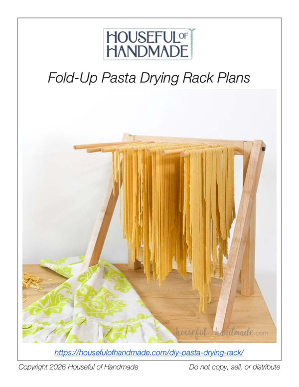 Fold-up Pasta Drying Rack Woodworking Plans – Houseful of Handmade