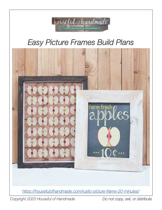 Easy Picture Frames Build Plans