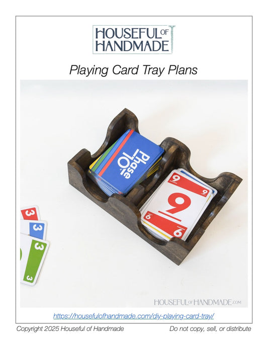 Playing Card Tray Build Plans