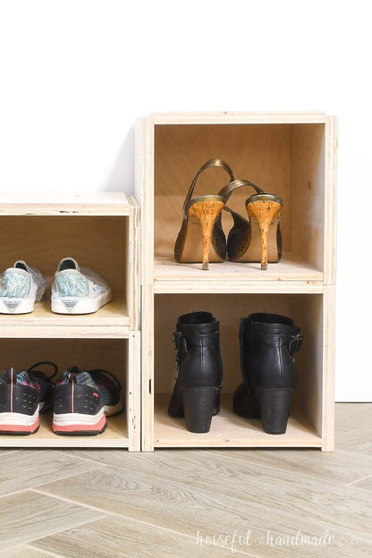 Stacking Shoe Storage Boxes Build Plans – Houseful of Handmade