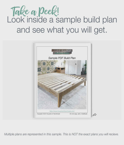 Easy Bed Frame with Headboard Woodworking Plans