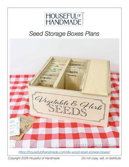 Seed Storage Box Woodworking Plans