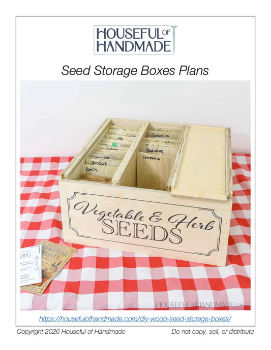 Seed Storage Box Woodworking Plans