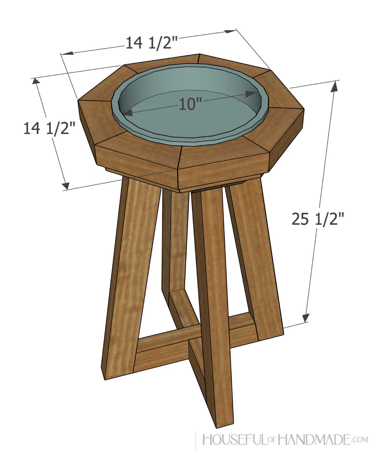 Freestanding Wood Birdbath Woodworking Plans