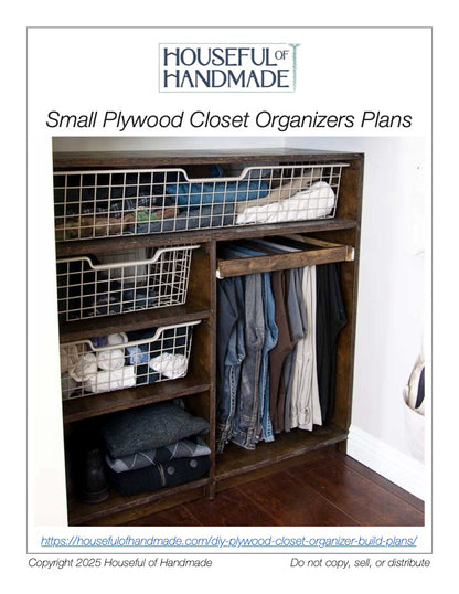 Small Plywood Closet Organizers Woodworking Plans