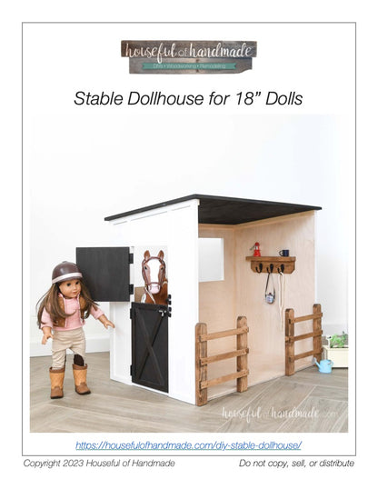 Horse Stable Dollhouse Woodworking Plans