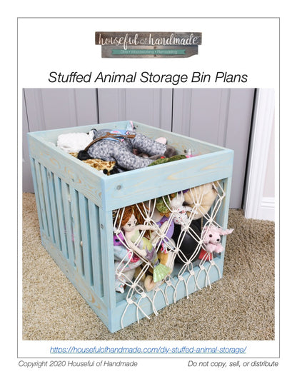 Stuffed Animal Storage Bin Woodworking Plans
