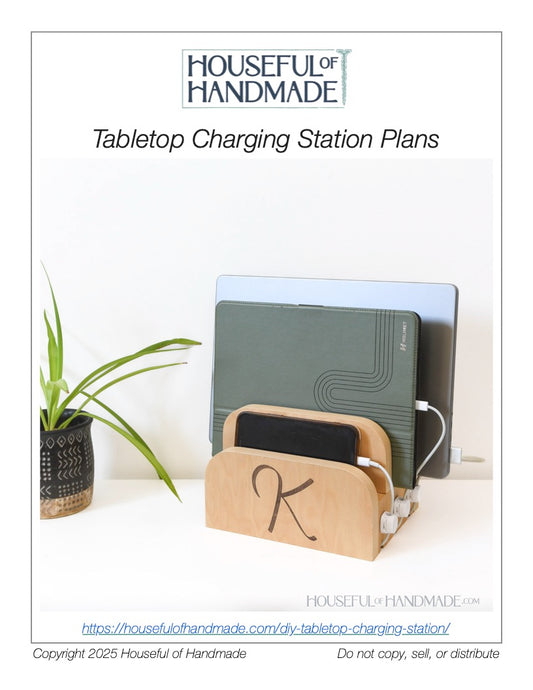Tabletop Charging Station Woodworking Plans