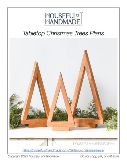 Tabletop Christmas Trees Build Plans