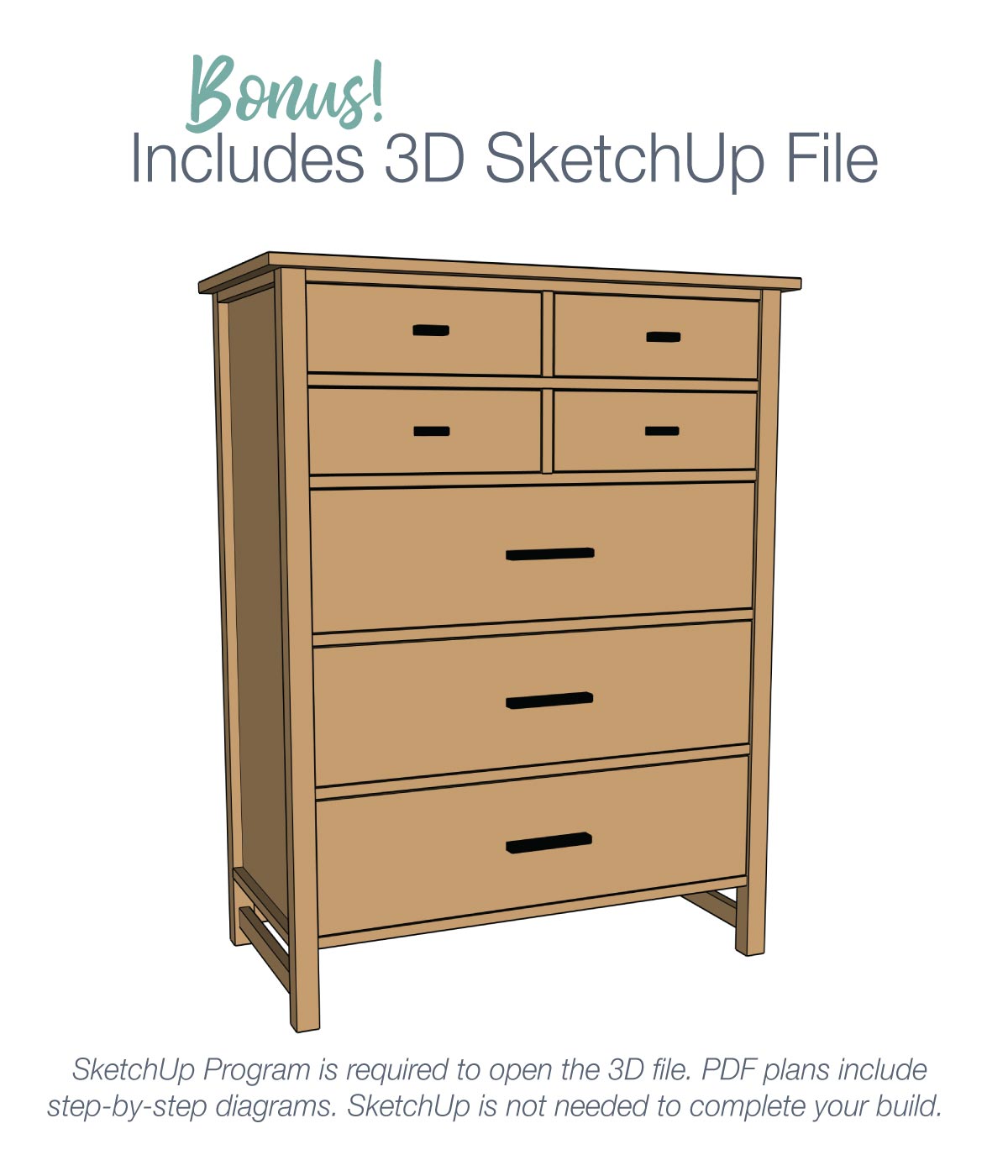 Classic Tall 7 Drawer Dresser Build Plans