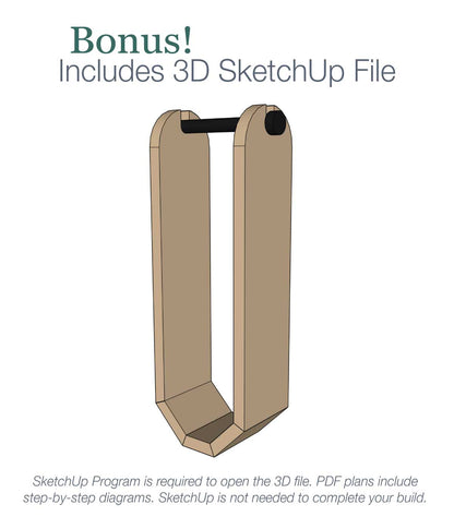 Freestanding Toilet Paper Holder Woodworking Plans