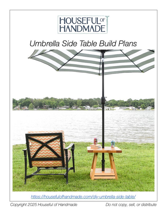 Outdoor Umbrella Side Table Woodworking Plans