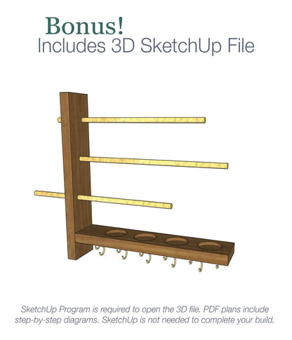 Wall-mounted Jewelry Organizer Woodworking Plans