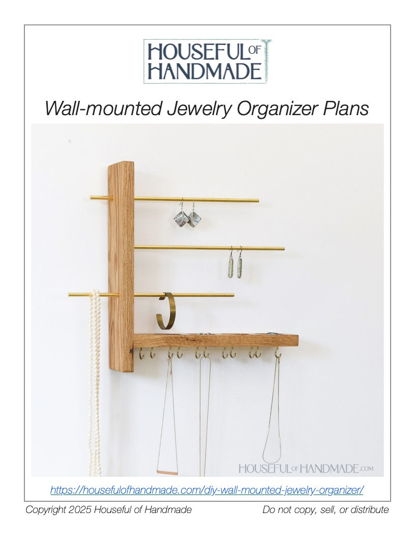 Wall-mounted Jewelry Organizer Woodworking Plans