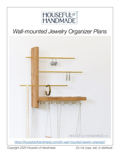 Wall-mounted Jewelry Organizer Woodworking Plans