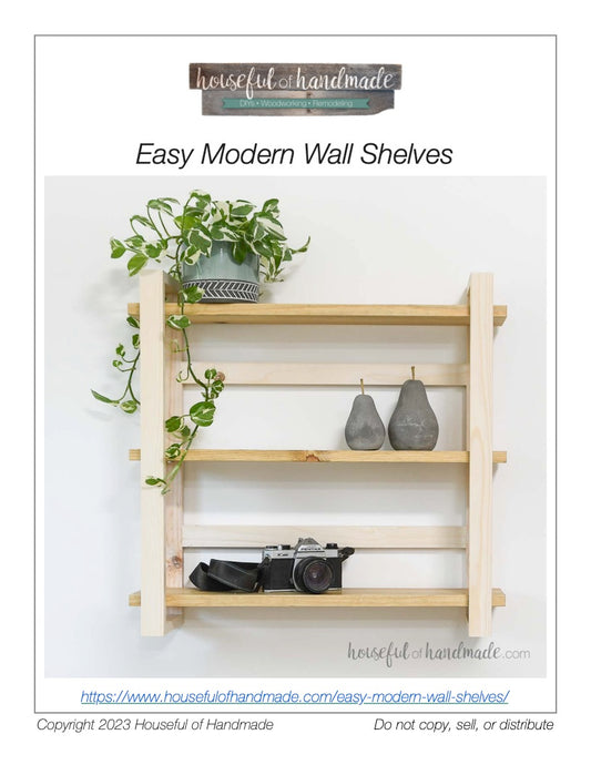 Simple Modern Wall Shelves Build Plans