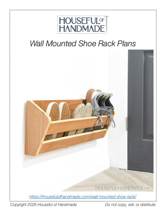 Wall Mounted Shoe Rack Woodworking Plans
