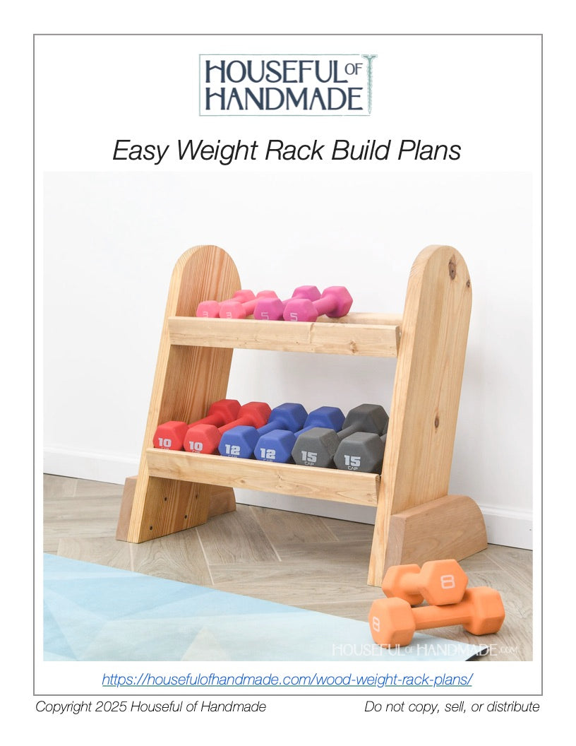 Weight Rack Build Plans – Houseful of Handmade