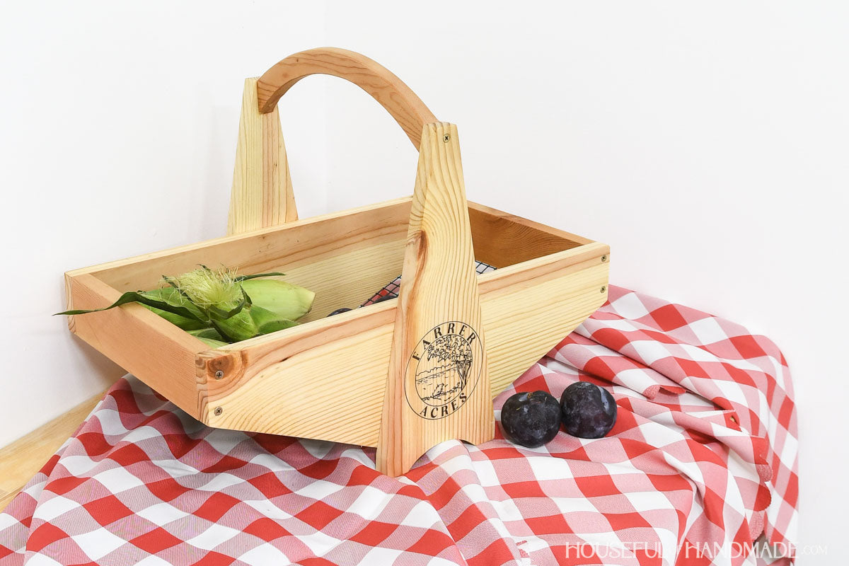 Large Garden Harvest Basket Woodworking Plans