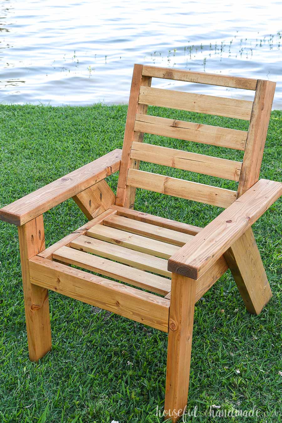 Wooden best sale outdoor recliner