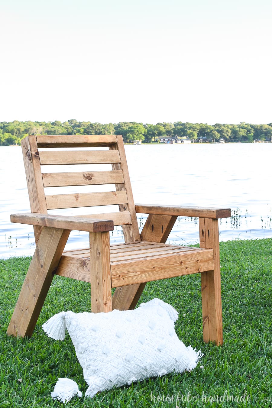 Outdoor discount wooden lounger