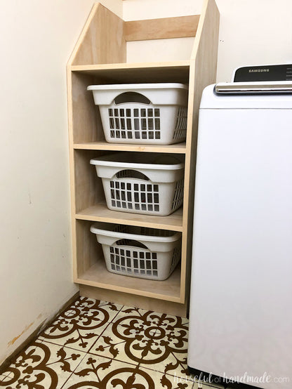 Laundry Basket Shelf Build Plans